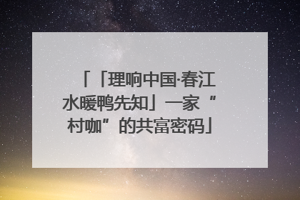 「理响中国·春江水暖鸭先知」一家“村咖”的共富密码