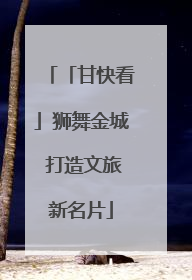 「甘快看」狮舞金城 打造文旅新名片