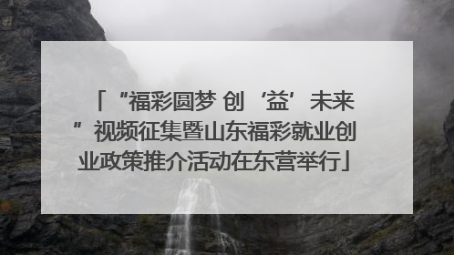 “福彩圆梦 创‘益’未来”视频征集暨山东福彩就业创业政策推介活动在东营举行