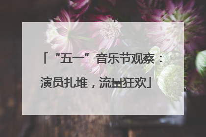 “五一”音乐节观察：演员扎堆，流量狂欢