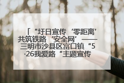 “圩日宣传‘零距离’共筑铁路‘安全网’——三明市沙县区富口镇“5·26我爱路“主题宣传活动成效显著