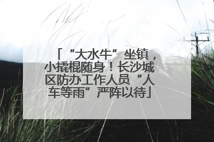 “大水牛”坐镇，小撬棍随身！长沙城区防办工作人员“人车等雨”严阵以待
