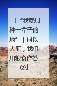 “我就想种一辈子的地”｜何以天府，我们用粮食作答②