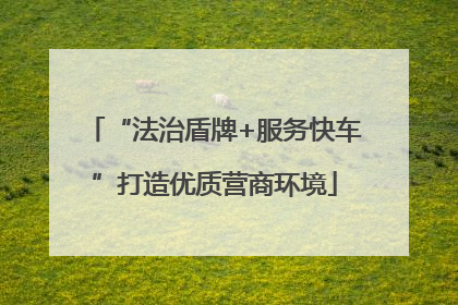 “法治盾牌+服务快车”打造优质营商环境