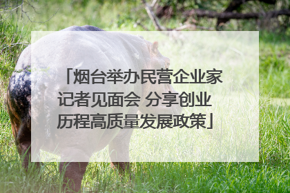 烟台举办民营企业家记者见面会 分享创业历程高质量发展政策