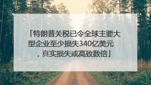 特朗普关税已令全球主要大型企业至少损失340亿美元，真实损失或高致数倍