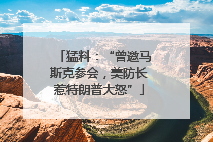 猛料：“曾邀马斯克参会，美防长惹特朗普大怒”