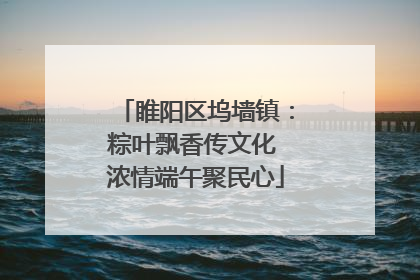睢阳区坞墙镇：粽叶飘香传文化 浓情端午聚民心