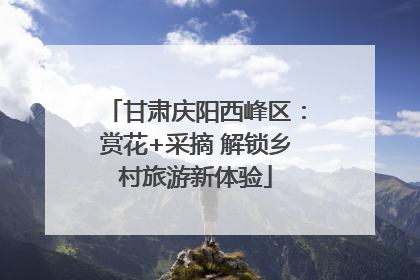 甘肃庆阳西峰区：赏花+采摘 解锁乡村旅游新体验