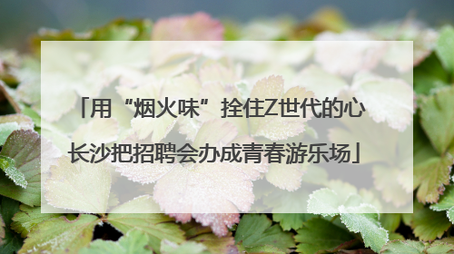 用“烟火味”拴住Z世代的心 长沙把招聘会办成青春游乐场