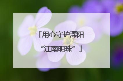 用心守护溧阳“江南明珠”