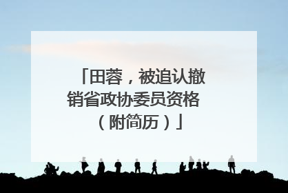 田蓉，被追认撤销省政协委员资格（附简历）