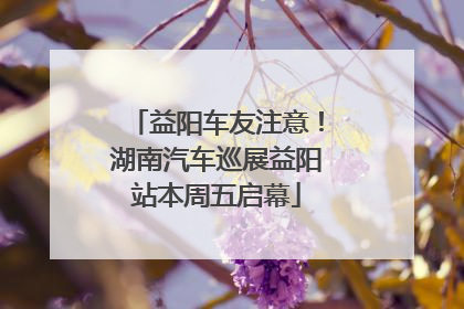 益阳车友注意！湖南汽车巡展益阳站本周五启幕