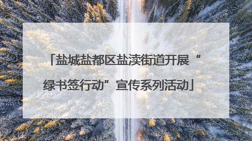 盐城盐都区盐渎街道开展“绿书签行动”宣传系列活动
