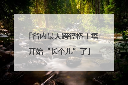 省内最大跨径桥主塔开始“长个儿”了