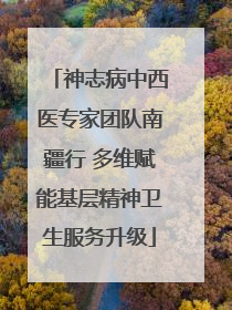神志病中西医专家团队南疆行 多维赋能基层精神卫生服务升级