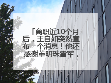 离职近10个月后，王自如突然宣布一个消息！他还感谢董明珠雷军，回应“没看过格力工资条”：真的不那么重要！