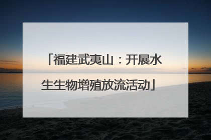 福建武夷山：开展水生生物增殖放流活动