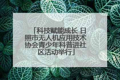 科技赋能成长 日照市无人机应用技术协会青少年科普进社区活动举行