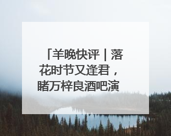 羊晚快评｜落花时节又逢君，睹万梓良酒吧演唱有感