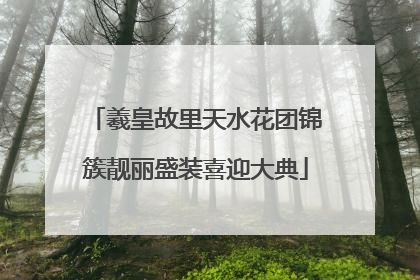 羲皇故里天水花团锦簇靓丽盛装喜迎大典