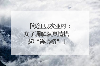 绥江县农业村：女子调解队真情搭起“连心桥”