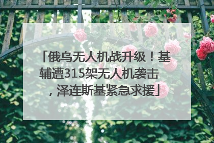 俄乌无人机战升级！基辅遭315架无人机袭击，泽连斯基紧急求援
