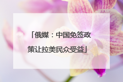 俄媒：中国免签政策让拉美民众受益