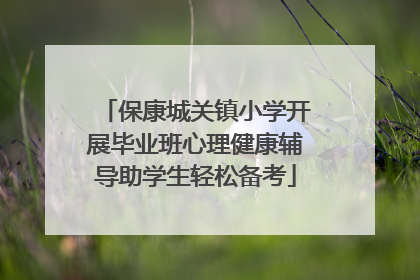 保康城关镇小学开展毕业班心理健康辅导助学生轻松备考