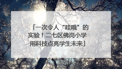 一次令人“哇哦”的实验！二七区佛岗小学用科技点亮学生未来