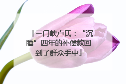 三门峡卢氏：“沉睡”四年的补偿款回到了群众手中