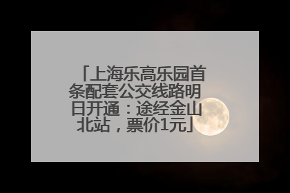 上海乐高乐园首条配套公交线路明日开通：途经金山北站，票价1元