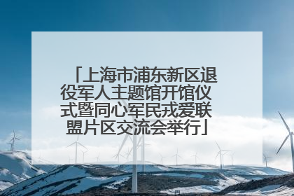 上海市浦东新区退役军人主题馆开馆仪式暨同心军民戎爱联盟片区交流会举行