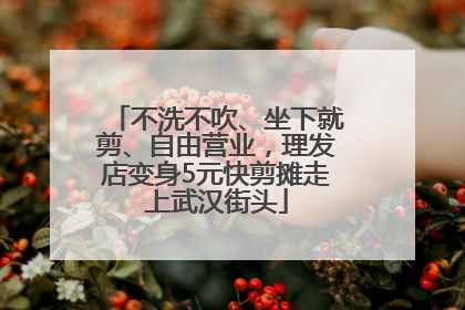 不洗不吹、坐下就剪、自由营业，理发店变身5元快剪摊走上武汉街头
