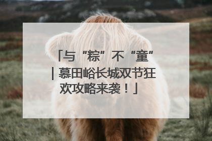 与“粽”不“童”｜慕田峪长城双节狂欢攻略来袭！