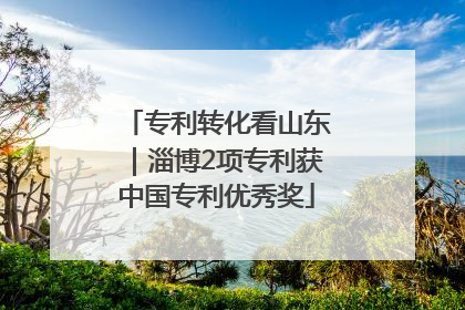 专利转化看山东｜淄博2项专利获中国专利优秀奖
