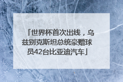 世界杯首次出线，乌兹别克斯坦总统豪赠球员42台比亚迪汽车