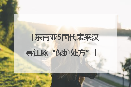 东南亚5国代表来汉寻江豚“保护处方”