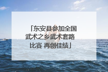 东安县参加全国武术之乡武术套路比赛 再创佳绩
