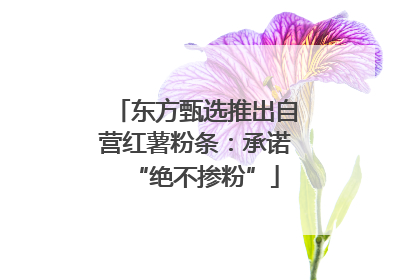 东方甄选推出自营红薯粉条：承诺“绝不掺粉”