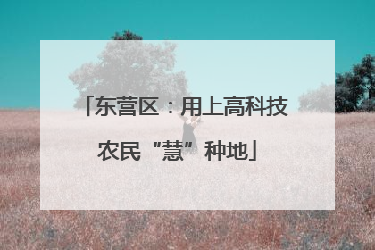 东营区：用上高科技 农民“慧”种地