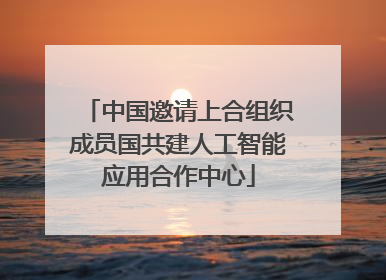 中国邀请上合组织成员国共建人工智能应用合作中心