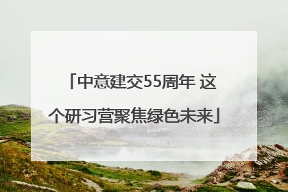 中意建交55周年 这个研习营聚焦绿色未来
