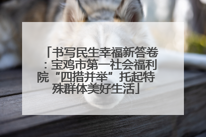 书写民生幸福新答卷：宝鸡市第一社会福利院“四措并举”托起特殊群体美好生活