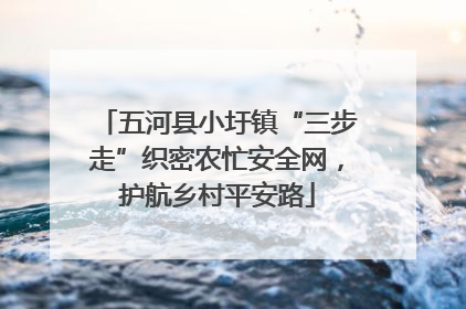五河县小圩镇“三步走”织密农忙安全网，护航乡村平安路