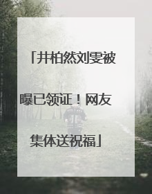 井柏然刘雯被曝已领证！网友集体送祝福