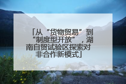 从“货物贸易”到“制度型开放”，湖南自贸试验区探索对非合作新模式