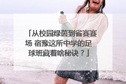 从校园绿茵到省赛赛场 宿豫这所中学的足球班藏着啥秘诀？