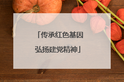 传承红色基因 弘扬建党精神