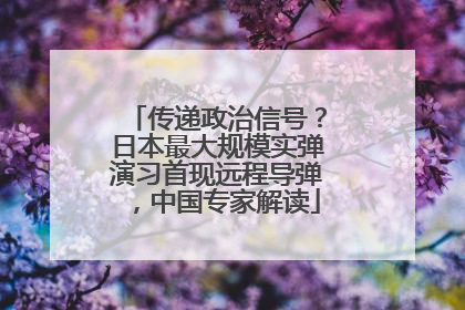 传递政治信号？日本最大规模实弹演习首现远程导弹，中国专家解读
